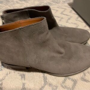 Lucky Brand Gray Suede Ankle Booties